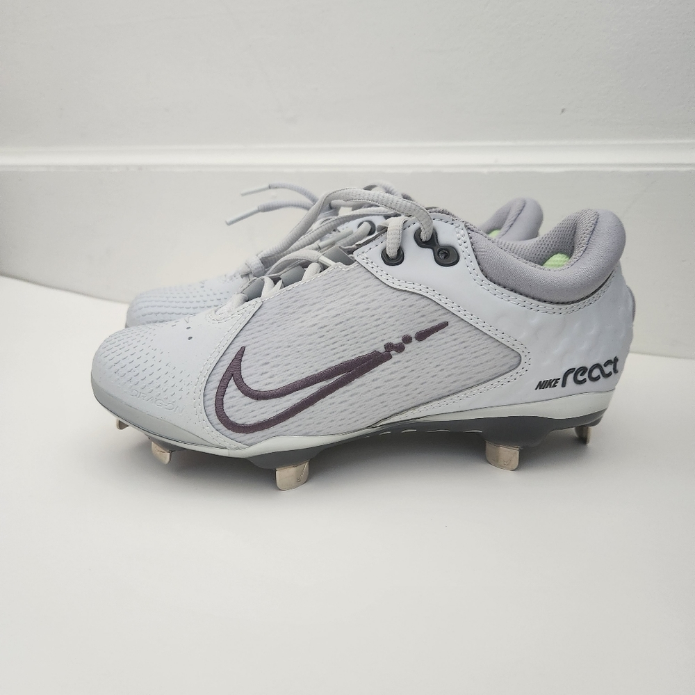 Nike React Hyperdiamond 4 Gray Softball Cleats Wo… - image 7
